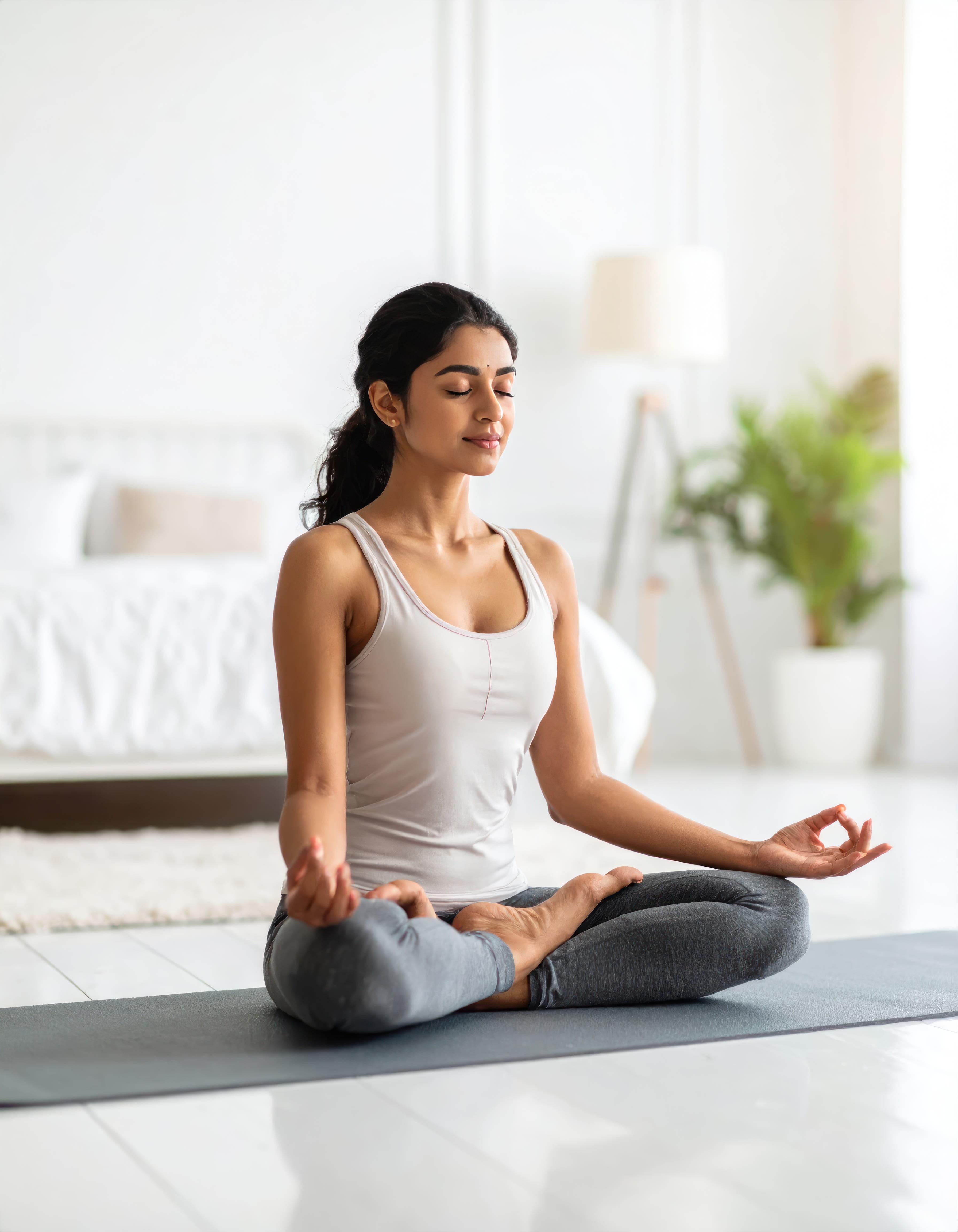 Person practising yoga
